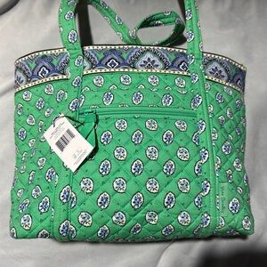 Vera Bradley Teal and Blue Floral Tote